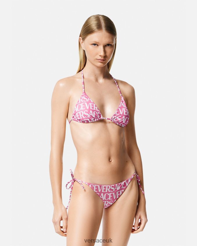 Women Versace Allover Bikini Bottoms 6D2D061166 Pink & Print Underwear & Beachwear