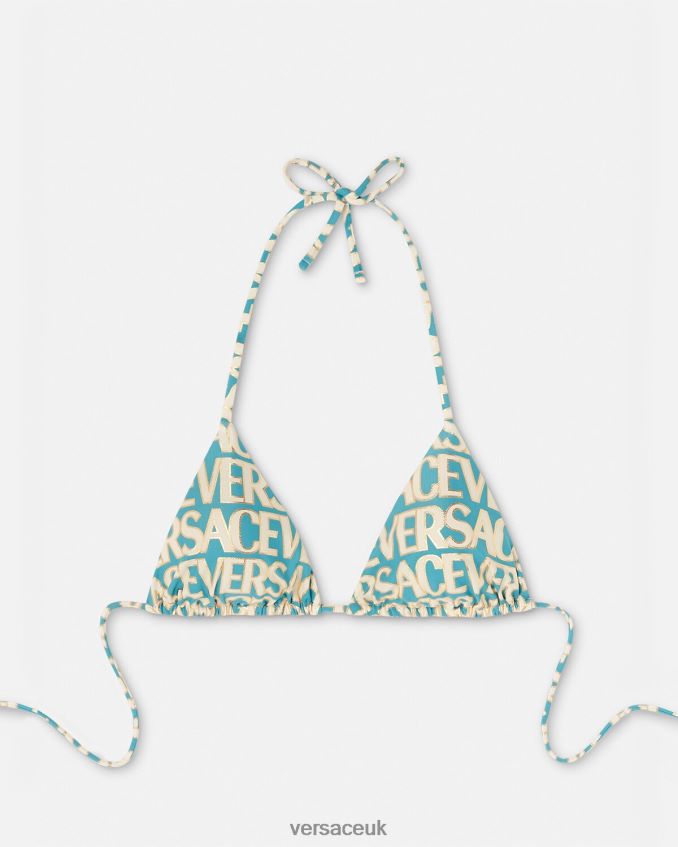Women Versace Allover Bikini Top 6D2D061127 Print Underwear & Beachwear
