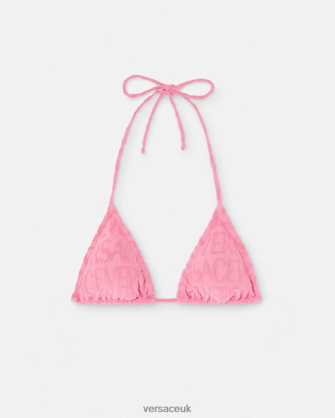 Women Versace Allover Towel Bikini Top 6D2D061118 Pink Underwear & Beachwear