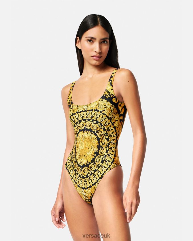 Women Versace Barocco Print One-Piece Swimsuit 6D2D061143 Print Underwear & Beachwear