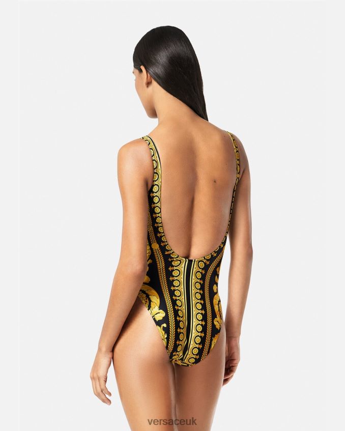Women Versace Barocco Print One-Piece Swimsuit 6D2D061143 Print Underwear & Beachwear