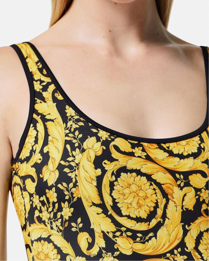 Women Versace Barocco Print One-Piece Swimsuit 6D2D061144 Print Underwear & Beachwear
