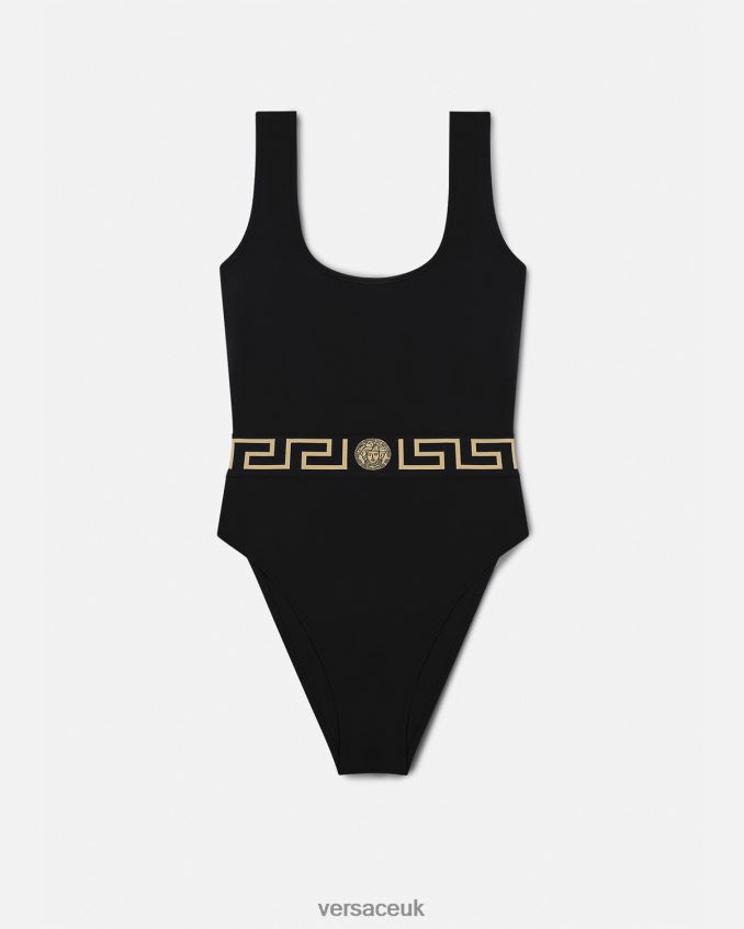 Women Versace Greca One-Piece Swimsuit 6D2D061158 Black Underwear & Beachwear