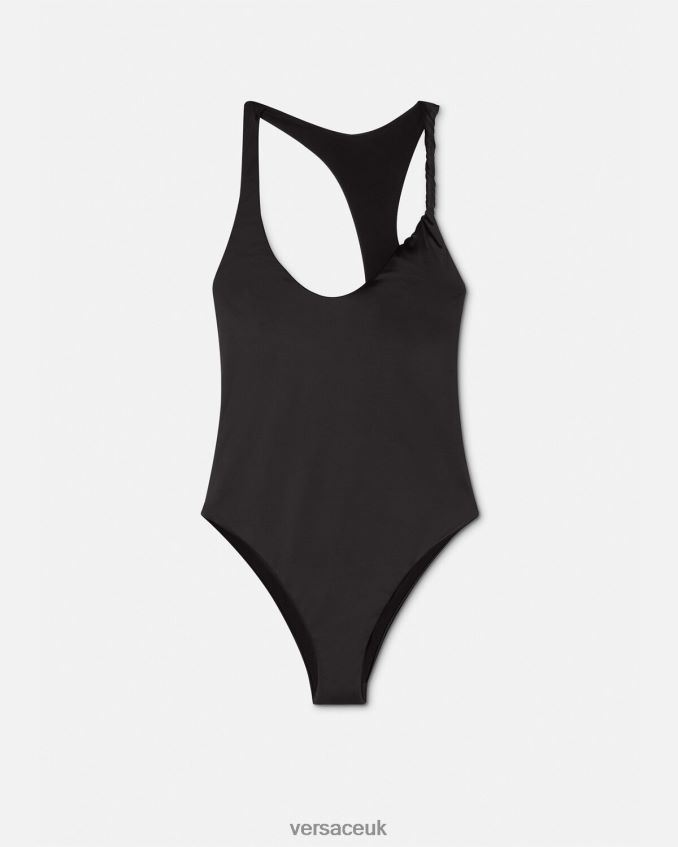 Women Versace Medusa Rolled One-Piece Swimsuit 6D2D061162 Black Underwear & Beachwear