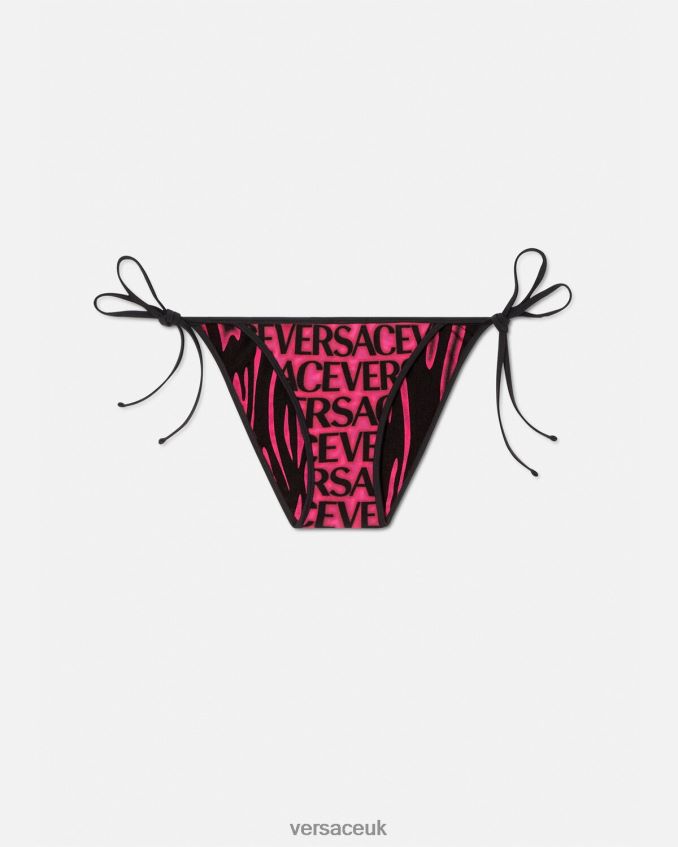 Women Versace Reversible Allover Bikini Bottoms 6D2D061168 Fuchsia & Print Underwear & Beachwear
