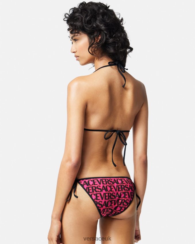 Women Versace Reversible Allover Bikini Bottoms 6D2D061168 Fuchsia & Print Underwear & Beachwear