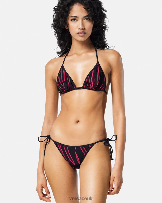Women Versace Reversible Allover Bikini Top 6D2D061165 Fuchsia & Print Underwear & Beachwear