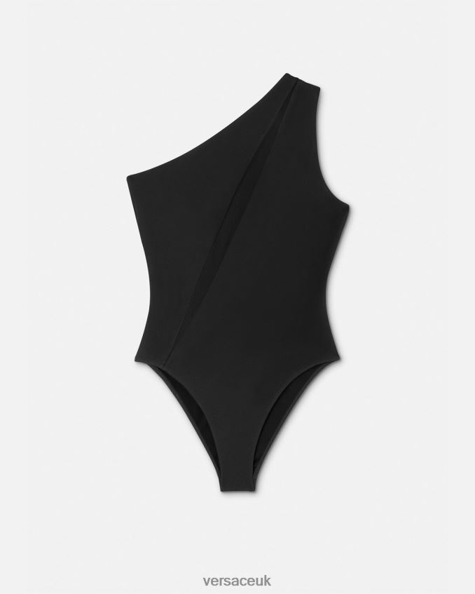 Women Versace Slashed One-Piece Swimsuit 6D2D061184 Black Underwear & Beachwear